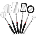 6 Pcs LED Telescoping Inspection Mirror,Retractable LED Mechanical Mirror Tool,Under Vehicle Inspection Mirror,Car Visual Reflector,Retractable Under Vehicle Detection Mirror