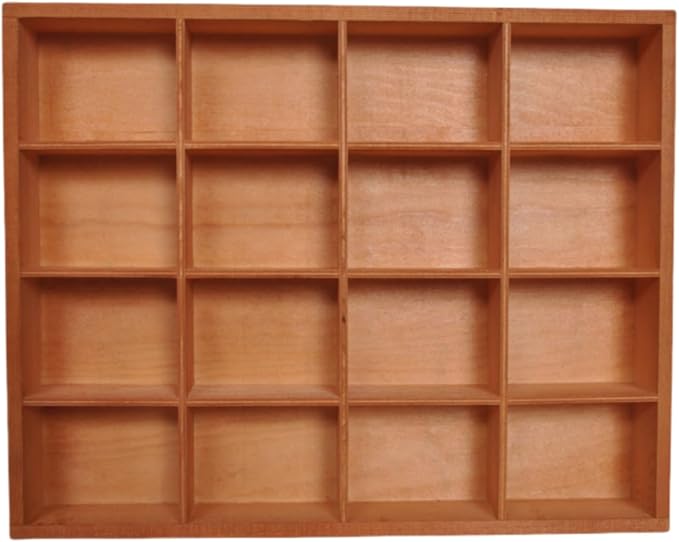 13.4''x10.6''x2'' Wooden Storage Divider Box Showcase Display Box | by LONGTAO