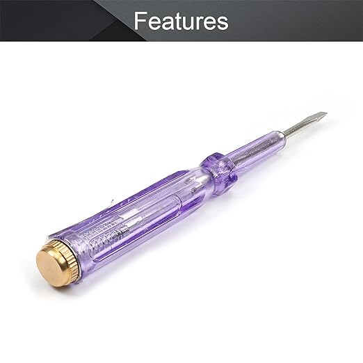 Fielect 10pcs Circuit Tester, Voltage Tester Pen Screwdriver Electric Test Detector, Slotted Screwdriver Test Pen 100-500V