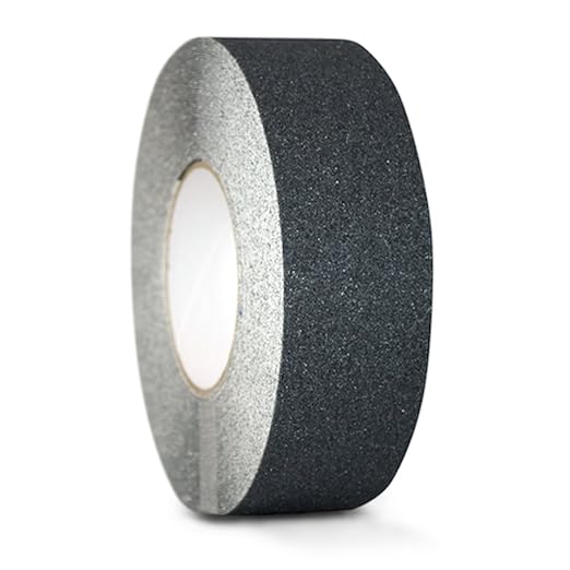 GGR Supplies T.R.U. NST-20 Black Non-Skid Tape 6 in. Wide x 60 ft. Length Safety Way 60 Grit Anti Slip Traction Tape 32 Mil No Slip