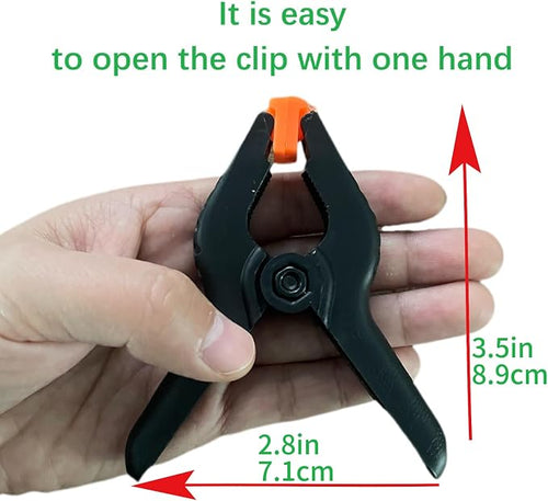 10 Packs of 3.4 inch Professional Plastic Small Spring Clamps Heavy Duty - Image 2