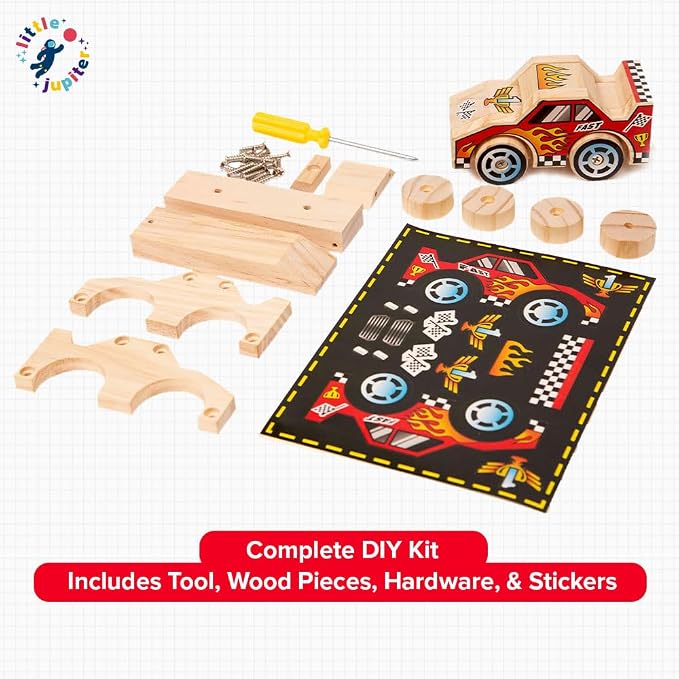 Little Jupiter DIY Wooden Kits w/Stickers - Image 4