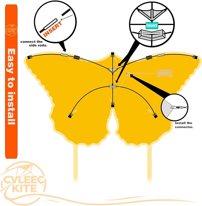 Butterfly Kite for Kids & Adults, Outdoor Kite, Grassy Areas - Image 6
