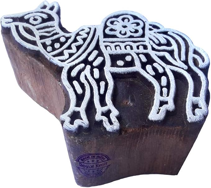 Royal Kraft Wooden Stamps DIY Fabric, Henna Printing Blocks THDtag069 by RoyalKraft