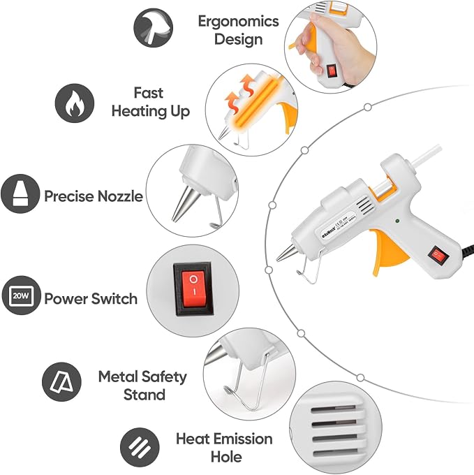 ROMECH 20W Mini Hot Glue Gun - Image 2