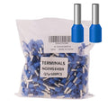 500pcs AWG12/3.5 mm² Wire Ferrules Terminals Kit Blue, Terminal Connector Wire Insulated Cord Pin Ends Terminals for Electric, Industrial, Chemical Industry, Power Control System, etc.