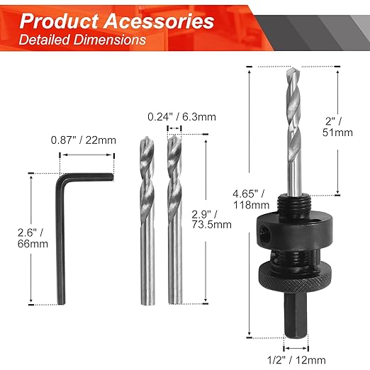 1-1/4 Inch Hole Saw with 1/2" Triangle Shank Quick Change Arbor, JTemgle Bi-Metal Hole Saw Heavy Duty Hole Cutting Tool for Cornhole Boards, Recessed Lights, Wood, Plastic, Drywall & Soft Metal