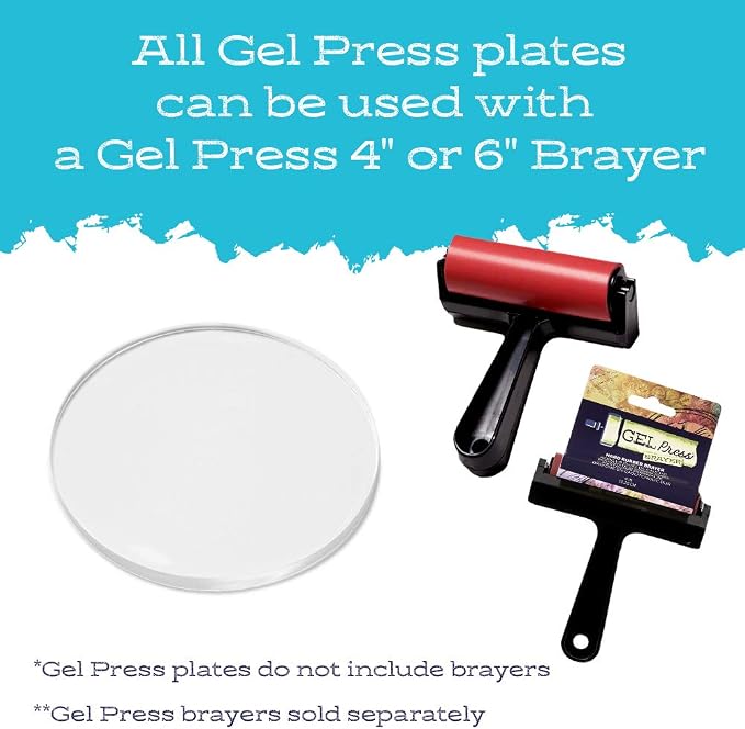 Gel Press Gel Printing Plate 6" Circle 10806-6 - Image 6