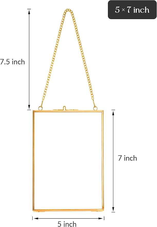 REDHUGO Hanging Pressed Flower Frames, Double Glass Floating Picture Frame - Image 6