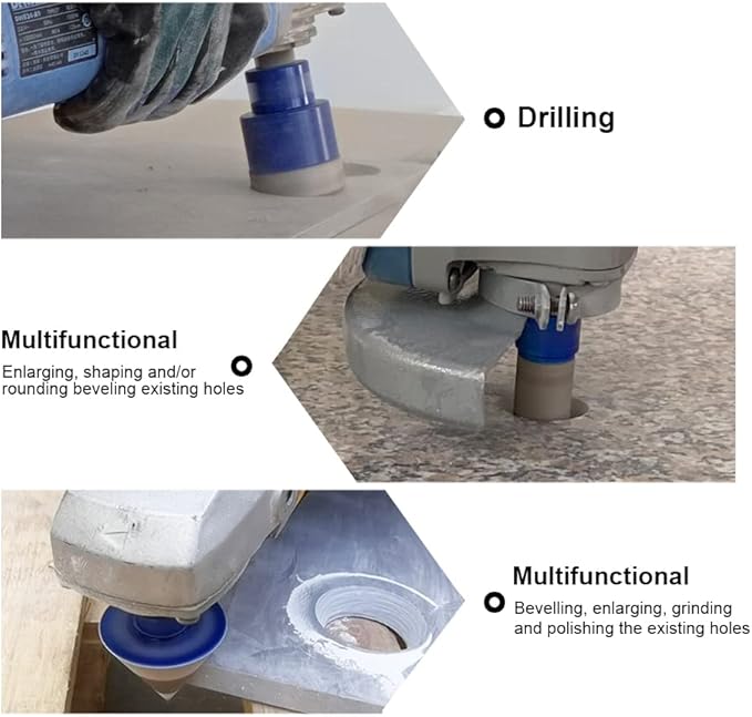 SHDIATOOL Tile Diamond Drill Bits Set,Porcelain Hole Saw, Cutter for Marble Ceramic Granite 6pieces(20/25/35/50/20MM/2 inch)