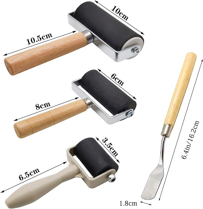 4 Pack Rubber Roller - Image 2