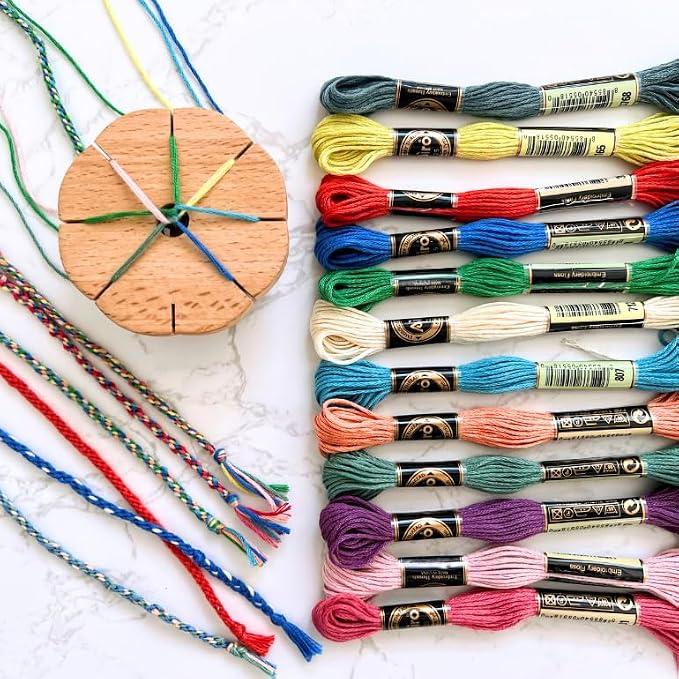Grow Creative Kumi Wheel, Kumihimo Braided Bracelet Making Kit, Natural by GrowCreative
