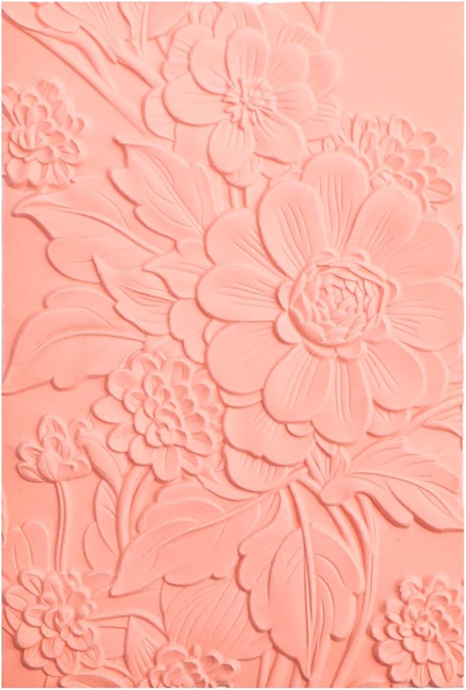 3D Embossing Folder for Card Making Texture Fades Blossom Bloom Floral Plastic by CYFUNDESIGN