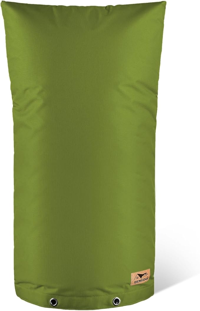 Backflow Preventer Insulation Cover - Water Pipe Insulation Sprinkler Cover for Outside - Insulated Backflow Cover Pouch for Irrigation Back Flow Valve in Winter or Sun Exposure (18"W x 34"H, GREEN)