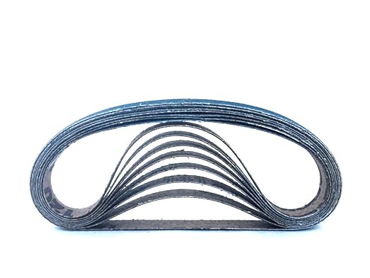3/8 x 13 Inch Sanding Belts - Starcke Premium 120 Grit Blue Zirconia Cloth Belt Sanders for Woodworking, Metal, Composites & Aluminum, Autobody Sandpaper Belts, Narrow Air File Belt Sanding - 30 Pack