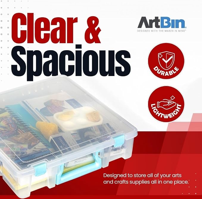 ArtBin Super Satchel 1 Compartment Box Clear Craft Organizer Storage Case - Image 3