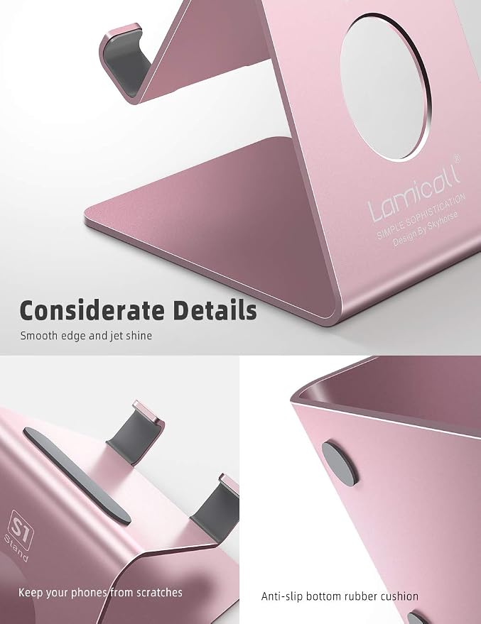 Lamicall Pink Phone Stand, Desk Accessories - Image 6