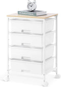 SYKIARIOL Utility Cart with 4 Drawers, 4-Tier Rolling Storage Cart Organizer by SYKIARIOL