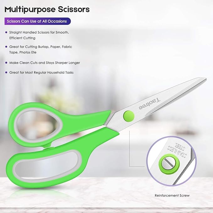 Scissors Bulk Set of 24-Pack, Taotree 8"Scissors All Purpose Heavy Duty | Sharp - Image 5