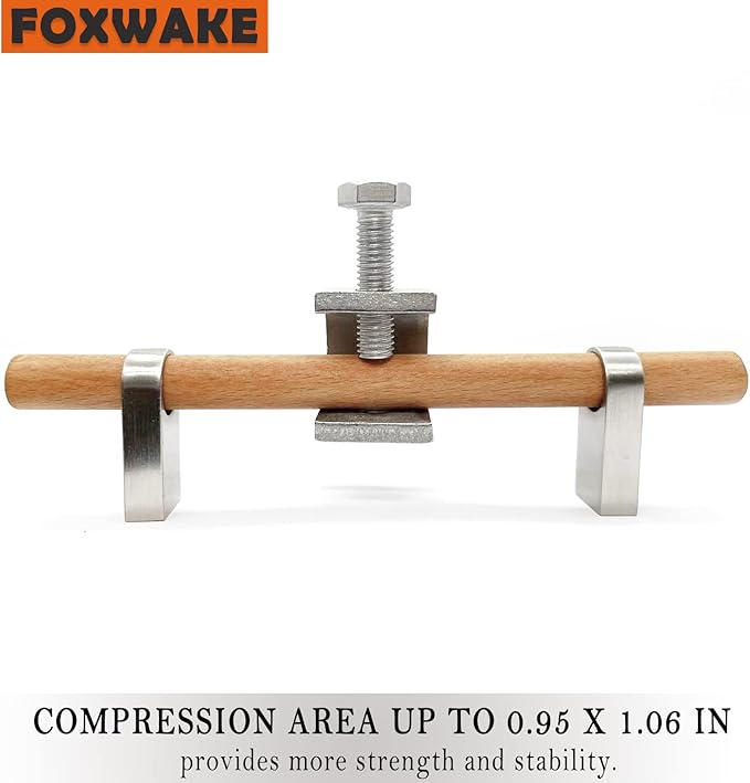 Mini C Clamps Stainless Steel 0.83 Inch for Working, Heavy Duty Small U Clamps for Metal Mounting, Universal Desk Clamp with Stable Wide Jaw Opening/I-Beam Design (4pcs)