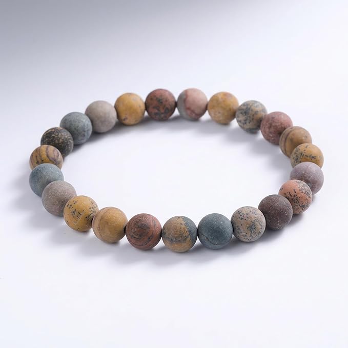 36pcs Natural Matte Yellow Serpentine Gemstone Beads，0mm Frosted Round Loose - Image 4