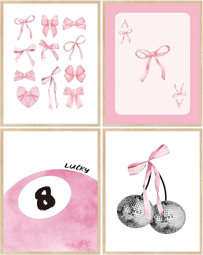 4 Pack Pink Coquette Diamond Art Kits by LEZHIJIA