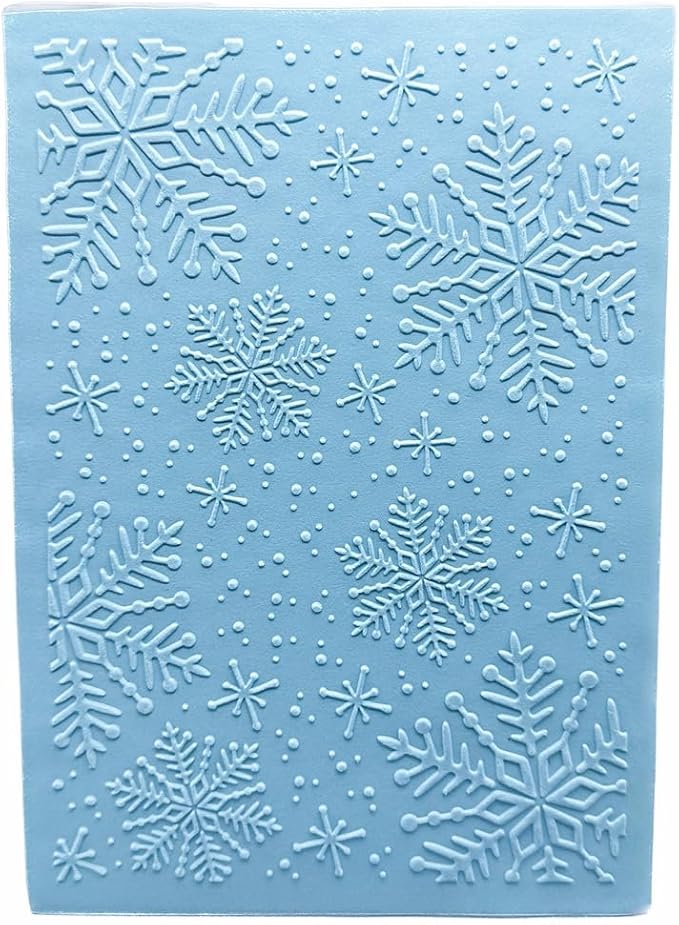 3D Plastic Embossing Folder Template Christmas and Winter Snowflakes Texture by Unknown