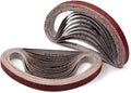 1/2 X 18 Inch Sanding Belt, 60 Grit Aluminum Oxide Craftmas Belt Sandpaper for Mini Air Belt Sander, 24 Pack(1/2x18 Inch,60 Grit)