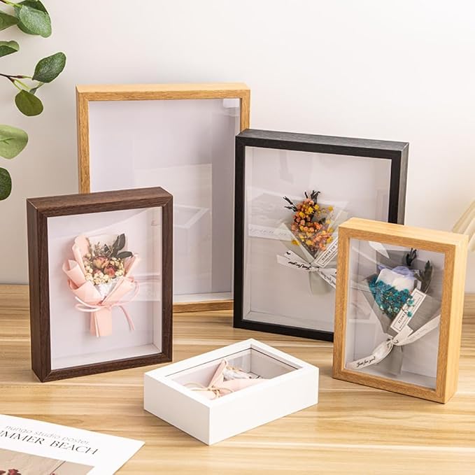 Shadow Box Frame, Rectangular Glass Display Case - Image 3