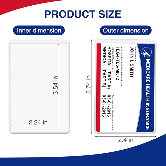 Fabmaker New Medicare Card Protector, 6 Pack Plastic Card Holder - Image 5