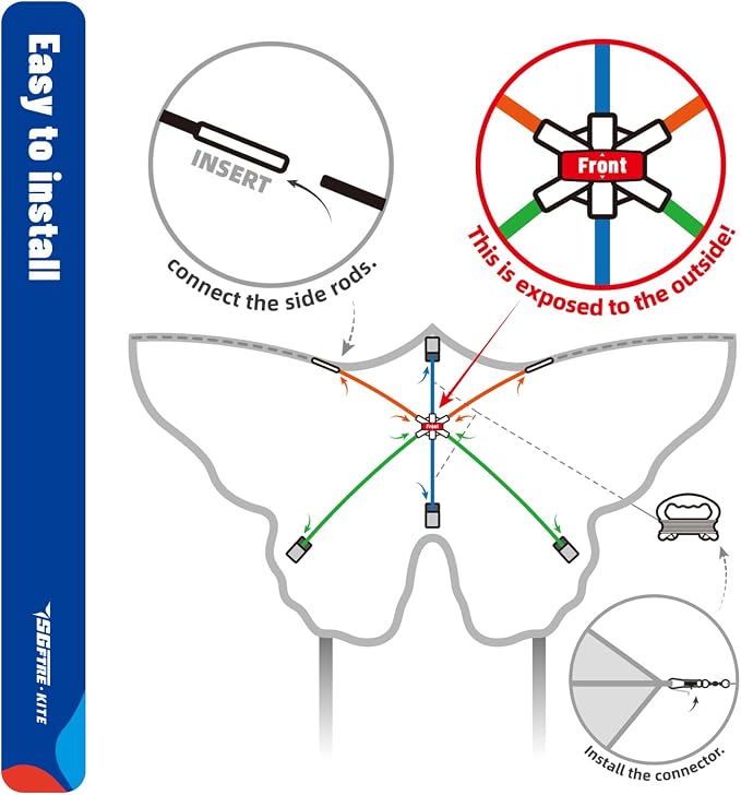 SGftre Butterfly Kite for Boys and Girls Easy Flight Hand Kites Perfect Outdoor - Image 6