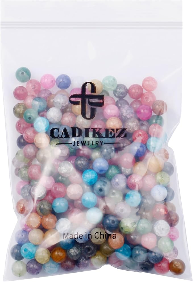 160PCS Natural Stone Beads 10MM Agate Spacer Beads Bulk - Image 5