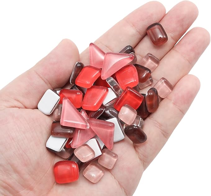 200g Assorted Colors Irregular Crystal Glass Mosaic Tiles, Colorful Glass - Image 2