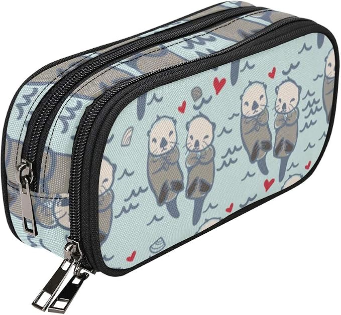 ANANGTEE Sea Otters Pencil Case Pouch by ANANGTEE