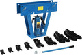 16 Ton Hydraulic Pipe Bender Manual Pipe Bending Machine Tube Bender Tool with 8 Bending Dies (1/2", 3/4", 1", 1-1/4", 1-1/2", 2", 2.5", 3") Adjustable Rollers 90-180° Steel Iron Metal Ratcheting