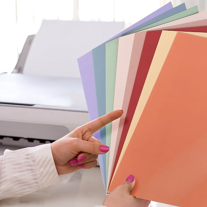 MAXECHO 8.5"x11" Colored Cardstock 32 Sheets, 250gsm/92lb Double-Sided - Image 6