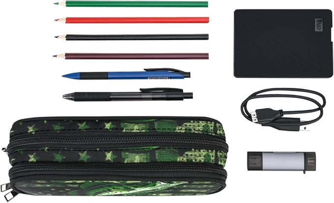 ANANGTEE Cute Green Glory Fish Pencil Case - Image 2