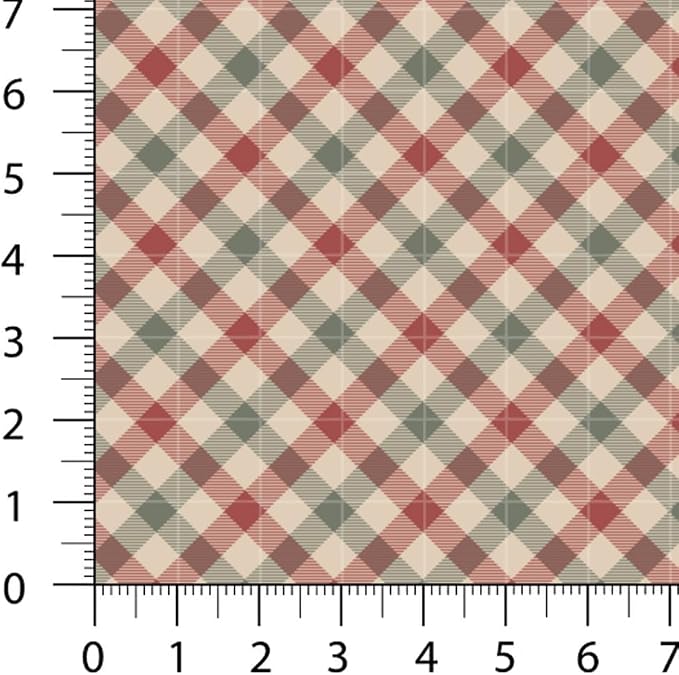 Patchwork Fabric Panel 100x155 cm, 100% Cotton Satin, 6 Coordinated Gingham - Image 7