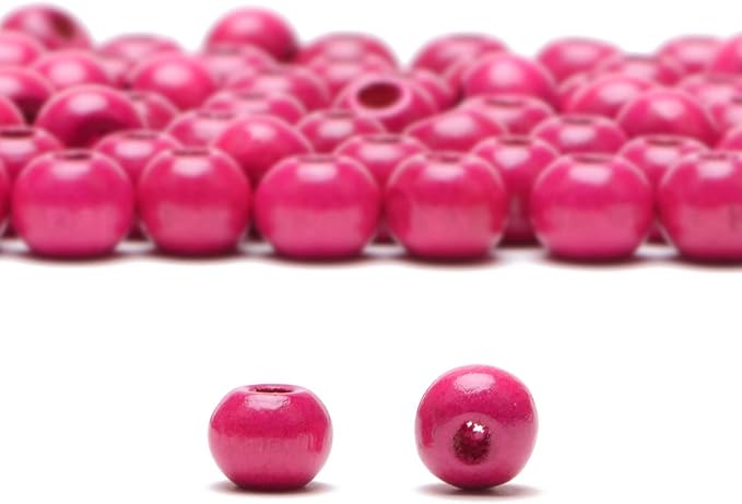 AD Beads Wood Spacer Loose Wooden Craft Beads Big Hole Beads Assorted - Image 2