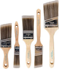 Pro Grade Paint Brushes, 5-Piece Paint Brush Set, Flat & Angle Brushes by ProGradeSupplies