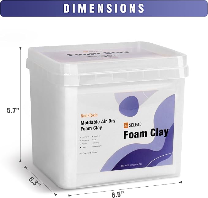 SELEAD Foam Clay White 500g - Image 8