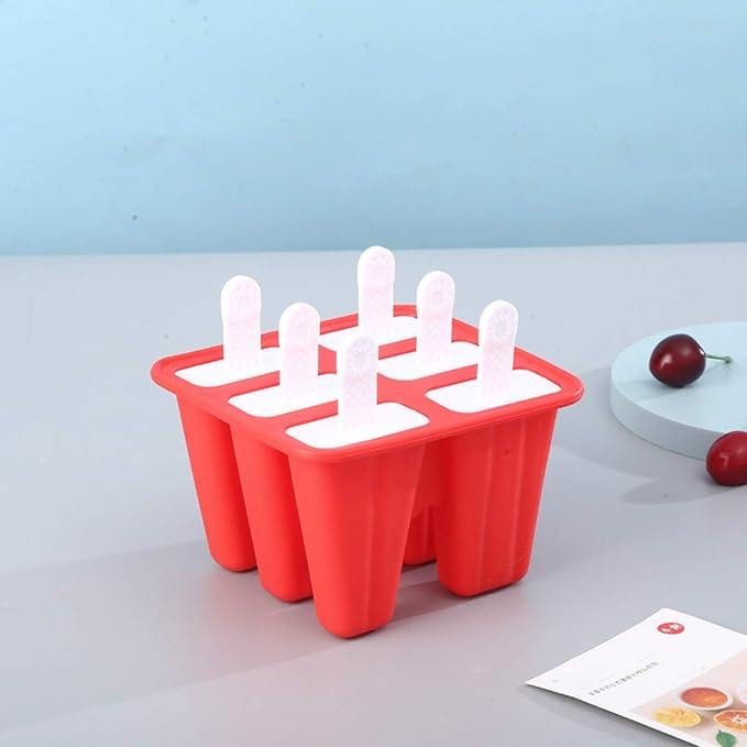Popsicle Molds ，6 Pieces Silicone Ice Pop Models Popsicle Models Reusable Easy - Image 5