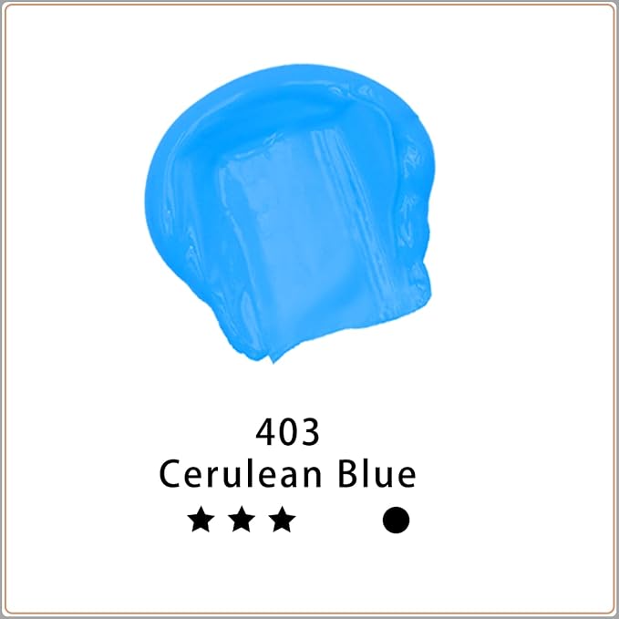 Artecho Cerulean Blue Acrylic Paint 500ml / 17oz Large Bottle | Semi Glossy - Image 2