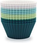 Silicone Baking Muffin Cups 12 Pack, Reusable Cupcake Liners Cake Molds by SAWNZC