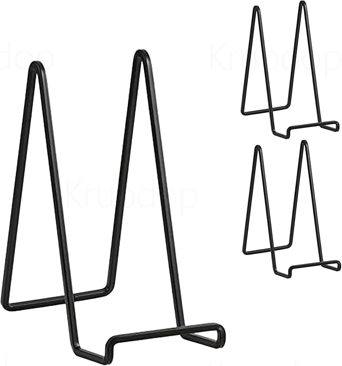 3 Pack 8 inch Metal Plate Stands by Kruodop
