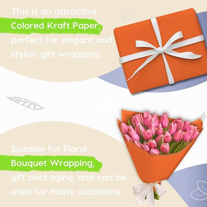 PerkHomy OrangeRed Kraft Paper Roll 17.5" x 960" - Image 4