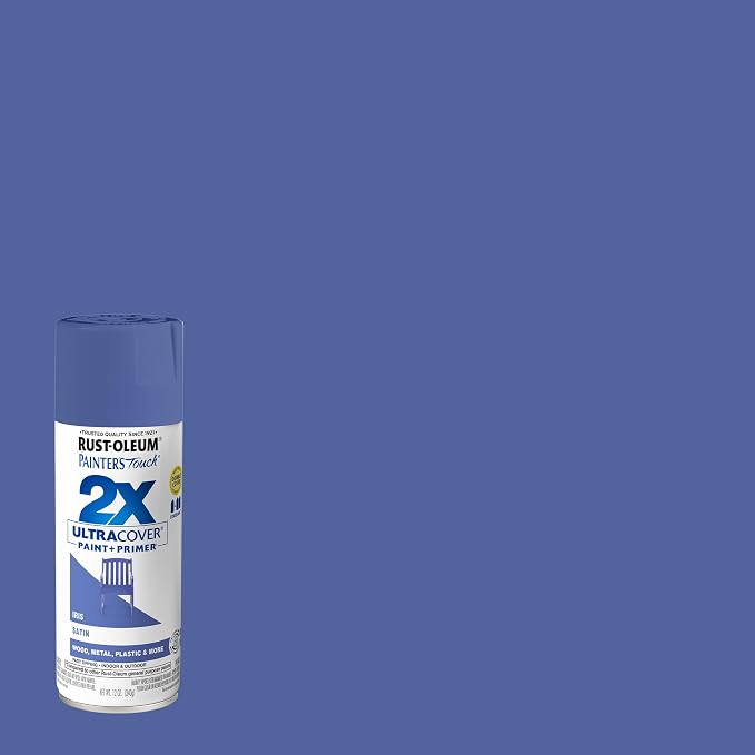 Rust-Oleum Painter's Touch 2X Ultra Cover Spray Paint, Satin Iris | Indoor and - Image 2