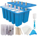 Miaowoof Homemade Popsicle Molds, 10-Cav Non-BPA Silicone Ice Pop Maker by Miaowoof