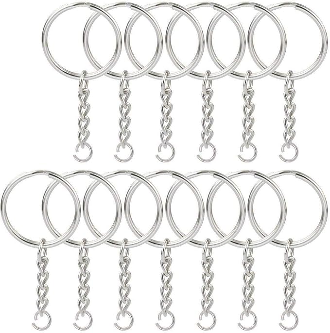 50 Pcs NANSSY 1 Inch/25mm Split Keyrings by NANSSY