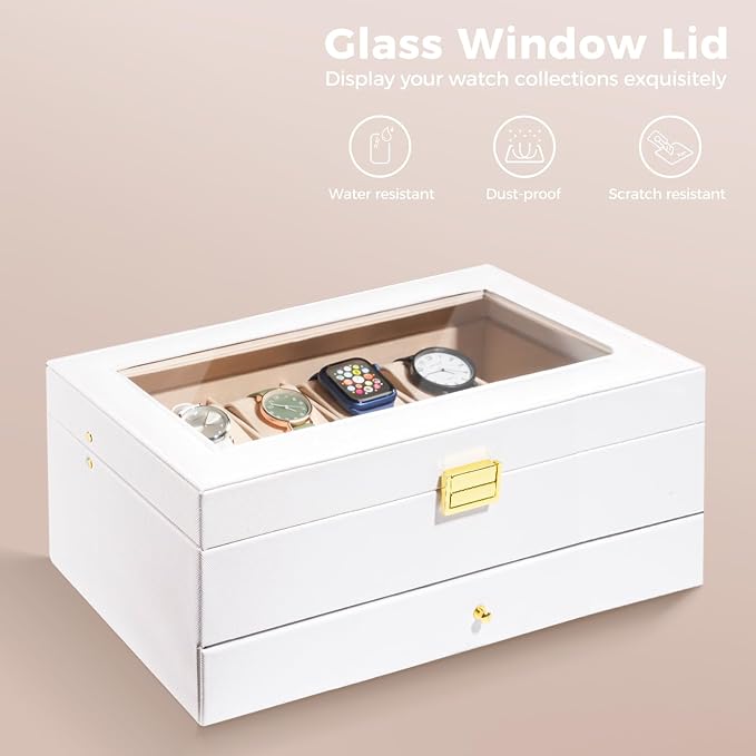 ProCase Watch Box, 12 Slot Mens Watch Case - Image 4